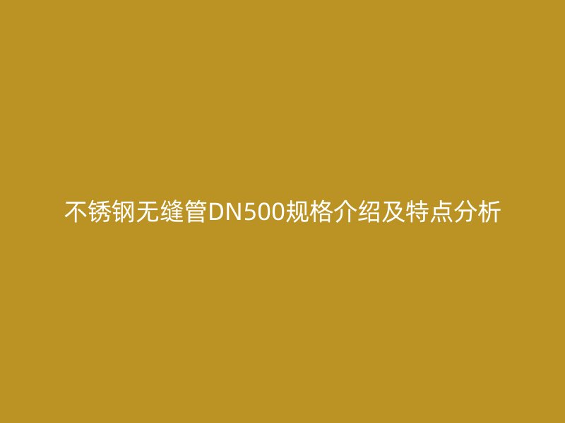 不銹鋼無縫管DN500規格介紹及特點分析